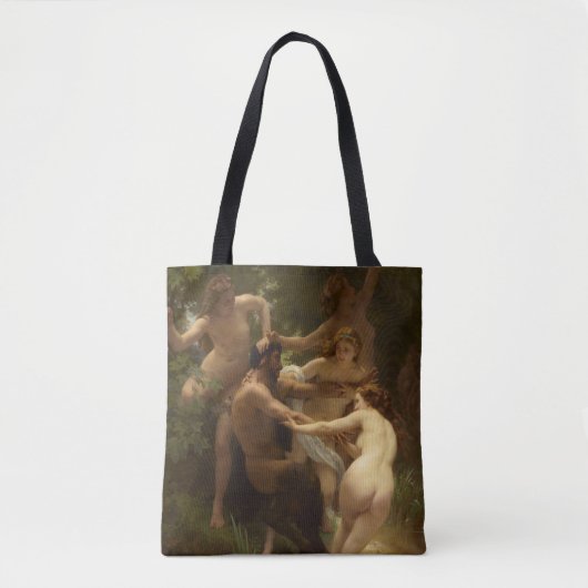Nymphs en Satyr van William-Adolphe Bouguereau Tote Bag (Voorkant)
