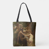 Nymphs en Satyr van William-Adolphe Bouguereau Tote Bag (Achterkant)
