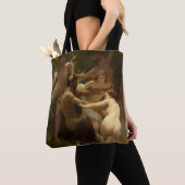 Nymphs en Satyr van William-Adolphe Bouguereau Tote Bag (Dichtbij)