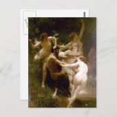 Nymphs en Satyr, William-Adolphe Bouguereau Briefkaart (Voorkant / Achterkant)