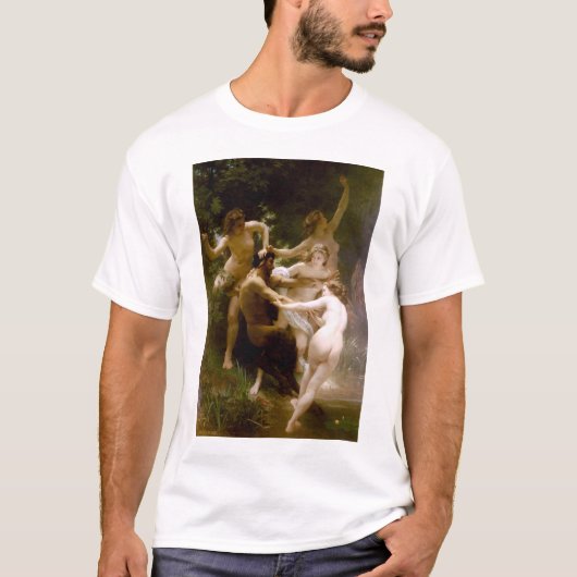 Nymphs en Satyr, William-Adolphe Bouguereau T-shirt (Voorkant)
