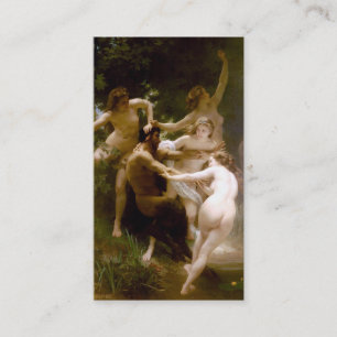 Nymphs en Satyr, William-Adolphe Bouguereau Visitekaartje