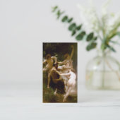Nymphs en Satyr, William-Adolphe Bouguereau Visitekaartje (Staand voorkant)