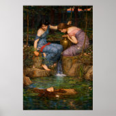 Nymphs Finding the Head of Orpheus by Waterhouse Poster (Voorkant)