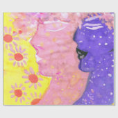 Nymphs Folk Art van AnyaC Cadeaupapier (Vlak)