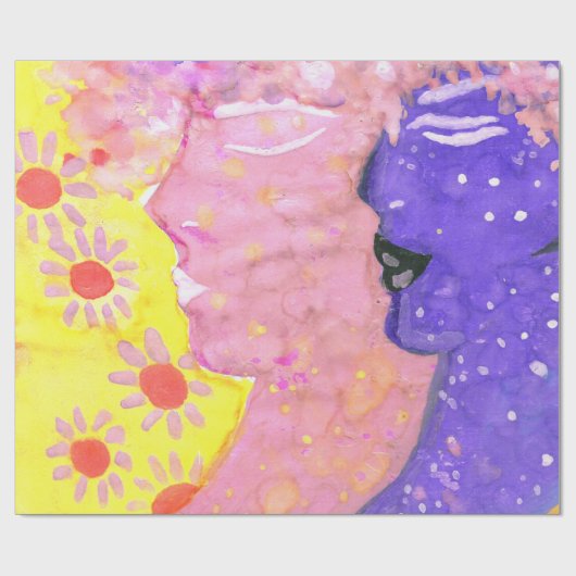 Nymphs Folk Art van AnyaC Cadeaupapier (Vlak)