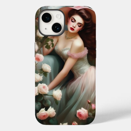 Nyra een Victoriaans vrouw Case-Mate iPhone Case (Achterkant)