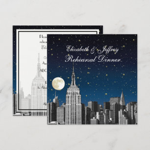 NYS ESB Silhouette Blauwe Ster Maan Oefenavondmaal Kaart
