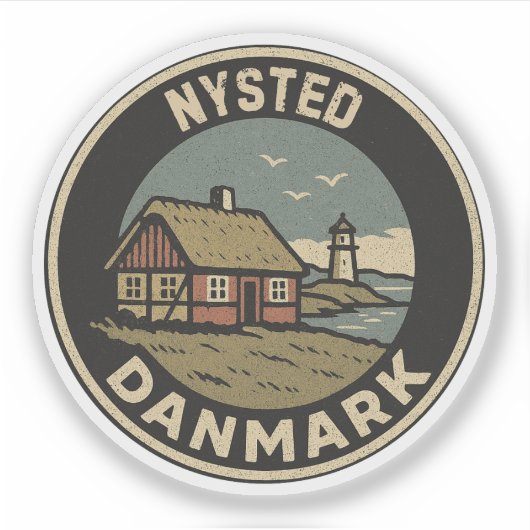 Nysted, Denemarken Danmark  Sticker (Voorkant)