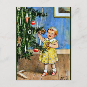 Nystrom - Meisje van de kerstboom,  Briefkaart