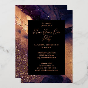 Nyte Glow New Year's Eve Party Folie Uitnodiging