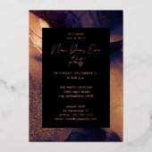 Nyte Glow New Year's Eve Party Folie Uitnodiging (Voorkant)