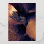 Nyte Glow New Year's Eve Party Folie Uitnodiging (Achterkant)