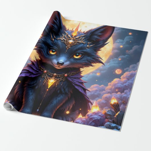 Nyx – Bewaker van het maanlicht.  Cadeaupapier (Uitgerold)