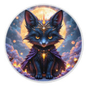 Nyx – Bewaker van het maanlicht. Keramische Knop (Voorkant)