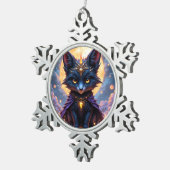 Nyx – Bewaker van het maanlicht. Tin Sneeuwvlok Ornament (Rechts)