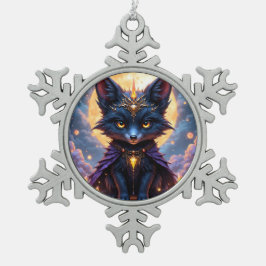 Nyx – Bewaker van het maanlicht. Tin Sneeuwvlok Ornament