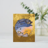 Nyx en Hespera (nacht en dag) Kerst Kaart (Staand voorkant)