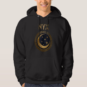 Nyx Griekse godin van het symbool van de nacht Hoodie