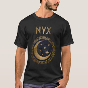 Nyx Griekse godin van het symbool van de nacht T-shirt