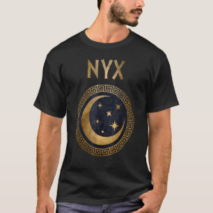 Nyx Griekse godin van het symbool van de nacht T-shirt