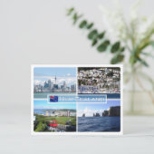 NZ Auckland Skyline - Wellington panorama - Briefkaart (Staand voorkant)