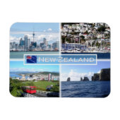NZ Auckland Skyline - Wellington panorama - Magneet (Horizontaal)