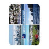 NZ Auckland Skyline - Wellington panorama - Magneet (Verticaal)