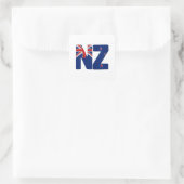 NZ flag Vierkante Sticker (Tas)