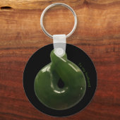 NZ Greenstone Pounamu Twist Gift Ke Sleutelhanger (Voorkant)