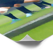 NZ Haka All Blacks GhoWaterverf Poster (Hoek)