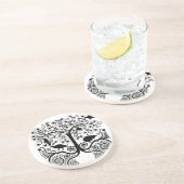 NZ inheemse vogels - Sandstone Onderzetter (Zijkant)