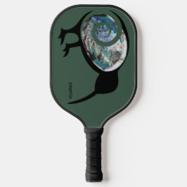 NZ KIWI BIRD PAUA NEW ZEALAND GREEN BROWN CUSTOM PICKLEBALL PADDLE