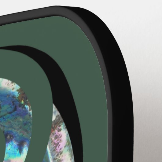 NZ KIWI BIRD PAUA NEW ZEALAND GREEN BROWN CUSTOM PICKLEBALL PADDLE (Links Detail)