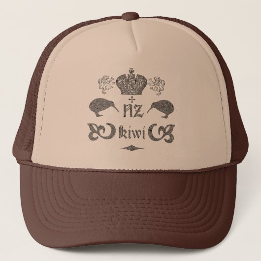 NZ Kiwi  Retro Trucker Hat Pet (Voorkant)
