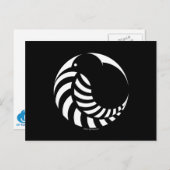 NZ Kiwi / Silver Fern Emblem Briefkaart (Voorkant / Achterkant)