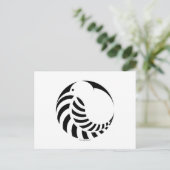 NZ Kiwi / Silver Fern Emblem Briefkaart (Staand voorkant)
