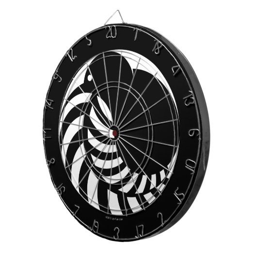 NZ Kiwi / Silver Fern Emblem Dartbord (Voorkant Rechts)