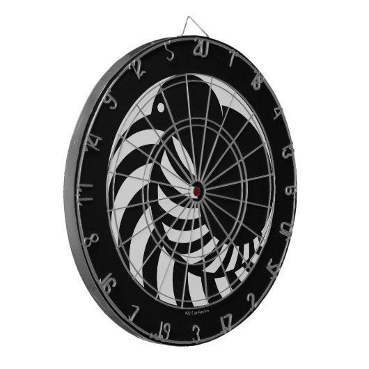 NZ Kiwi / Silver Fern Emblem Dartbord (Voorkant Links)