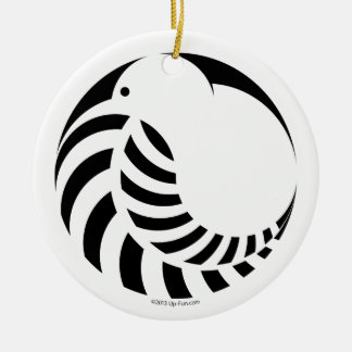 NZ Kiwi / Silver Fern Emblem Keramisch Ornament
