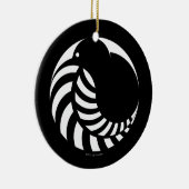 NZ Kiwi / Silver Fern Emblem Keramisch Ornament (Rechts)