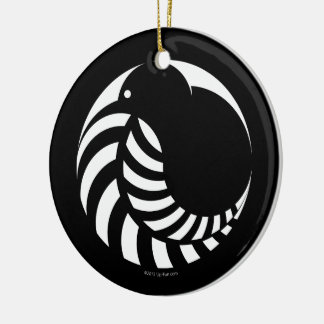 NZ Kiwi / Silver Fern Emblem Keramisch Ornament