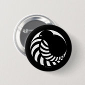 NZ Kiwi / Silver Fern Emblem Ronde Button 5,7 Cm (Voorkant /achterkant)