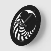NZ Kiwi / Silver Fern Emblem Ronde Klok (Hoek)