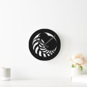 NZ Kiwi / Silver Fern Emblem Ronde Klok (Huis)