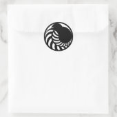 NZ Kiwi / Silver Fern Emblem Ronde Sticker (Tas)