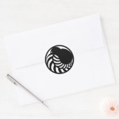 NZ Kiwi / Silver Fern Emblem Ronde Sticker (Envelop)
