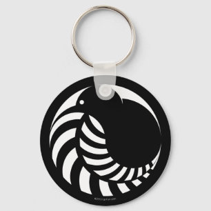 NZ Kiwi / Silver Fern Emblem Sleutelhanger