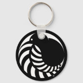 NZ Kiwi / Silver Fern Emblem Sleutelhanger (Voorkant)