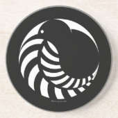 NZ Kiwi / Silver Fern Emblem Zandsteen Onderzetter (Voorkant)
